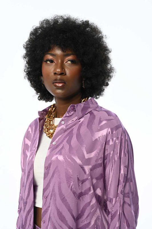 Luxury women's  purple patterned  shirt   | BF Moda Fashion®