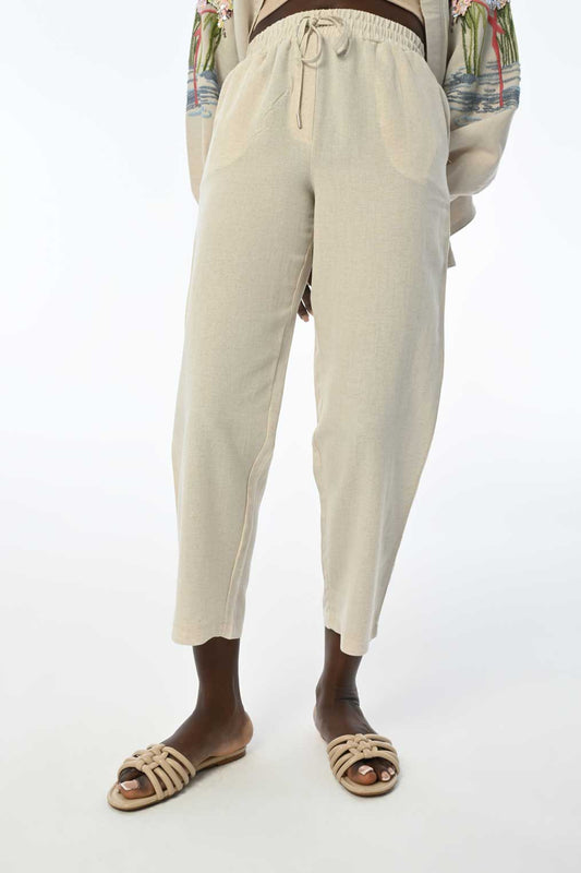 Elegant Biege Trousers | BF MODA FASHION®