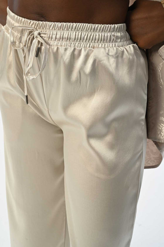 Luxury Beige satin trouser | BF MODA FASHION®