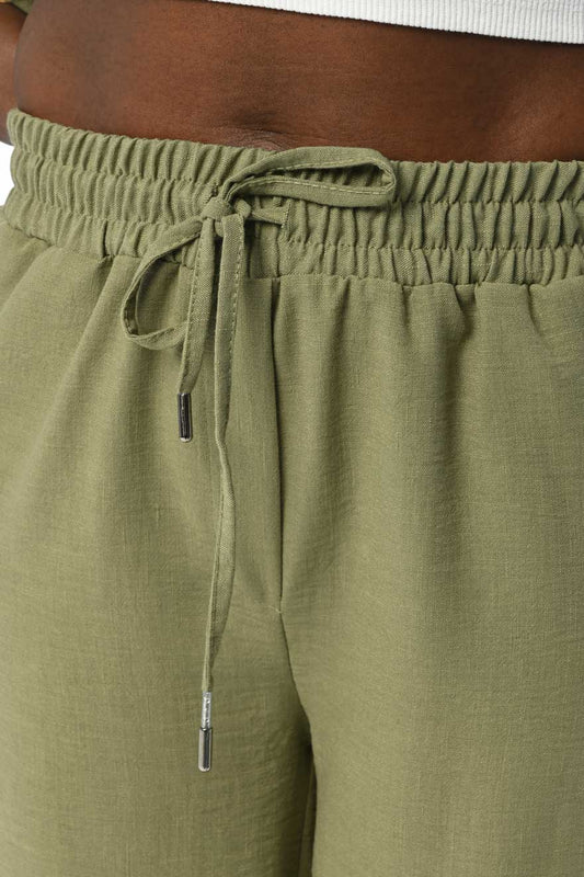 Elegante grüne Hose mit weitem Bein | BF MODA FASHION®
