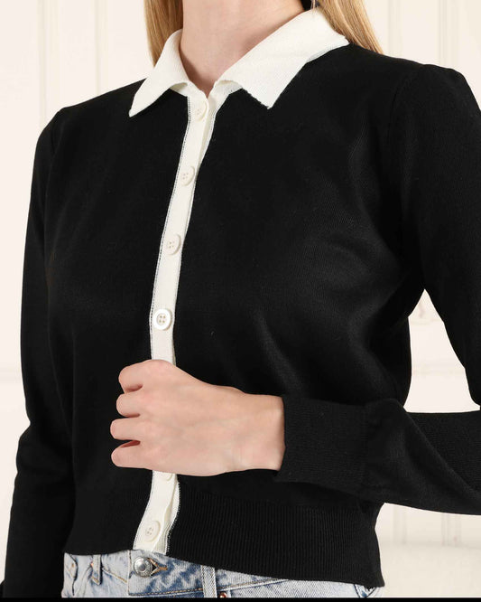 Trendy Polo Nick Silke And Wool sweater | BF Moda Fashion®