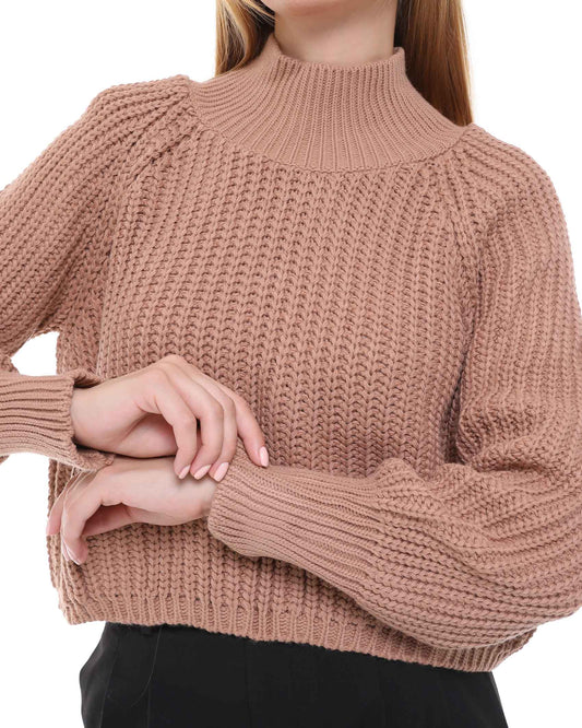 Brown Wool Blend Sweater | BF Moda Fashion®